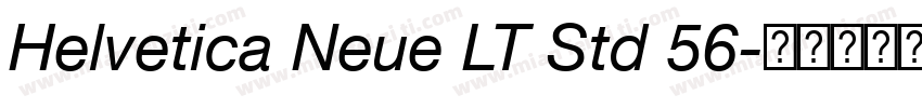 Helvetica Neue LT Std 56字体转换